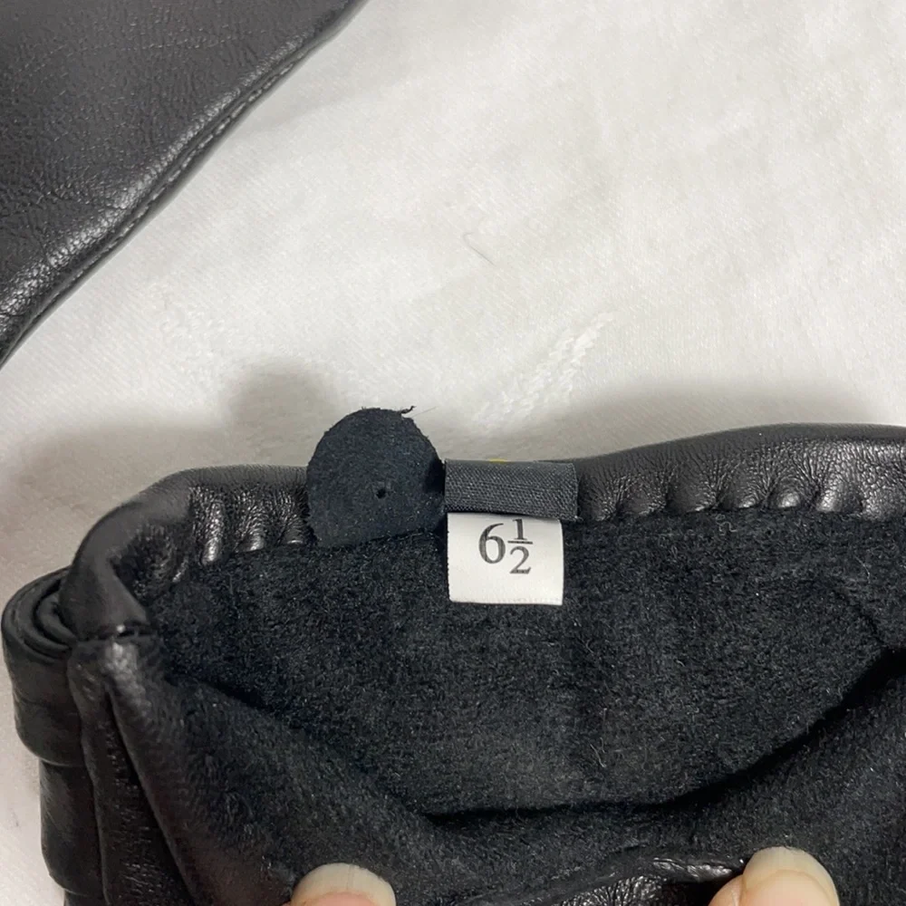 Vntg. Intercontinental Leather Industries Wmns. Black Leather Gloves Sz S